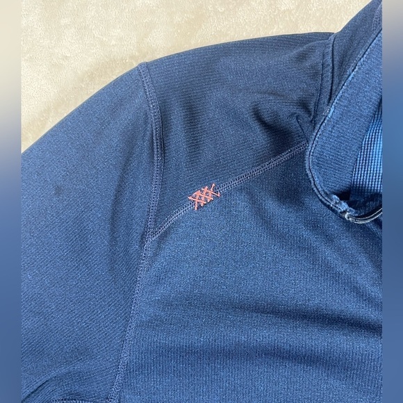 Rhone Small Performance Pullover Navy Quarter Zip 1/4 Zip Sweater Stretch Cotton - Picture 5 of 9